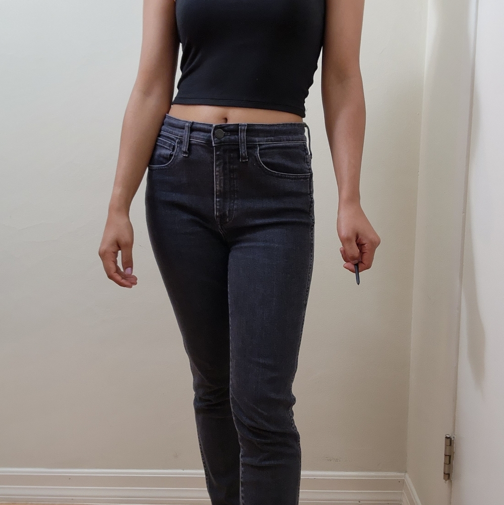 Madewell 10" high rise skinny skinny 27 black wash